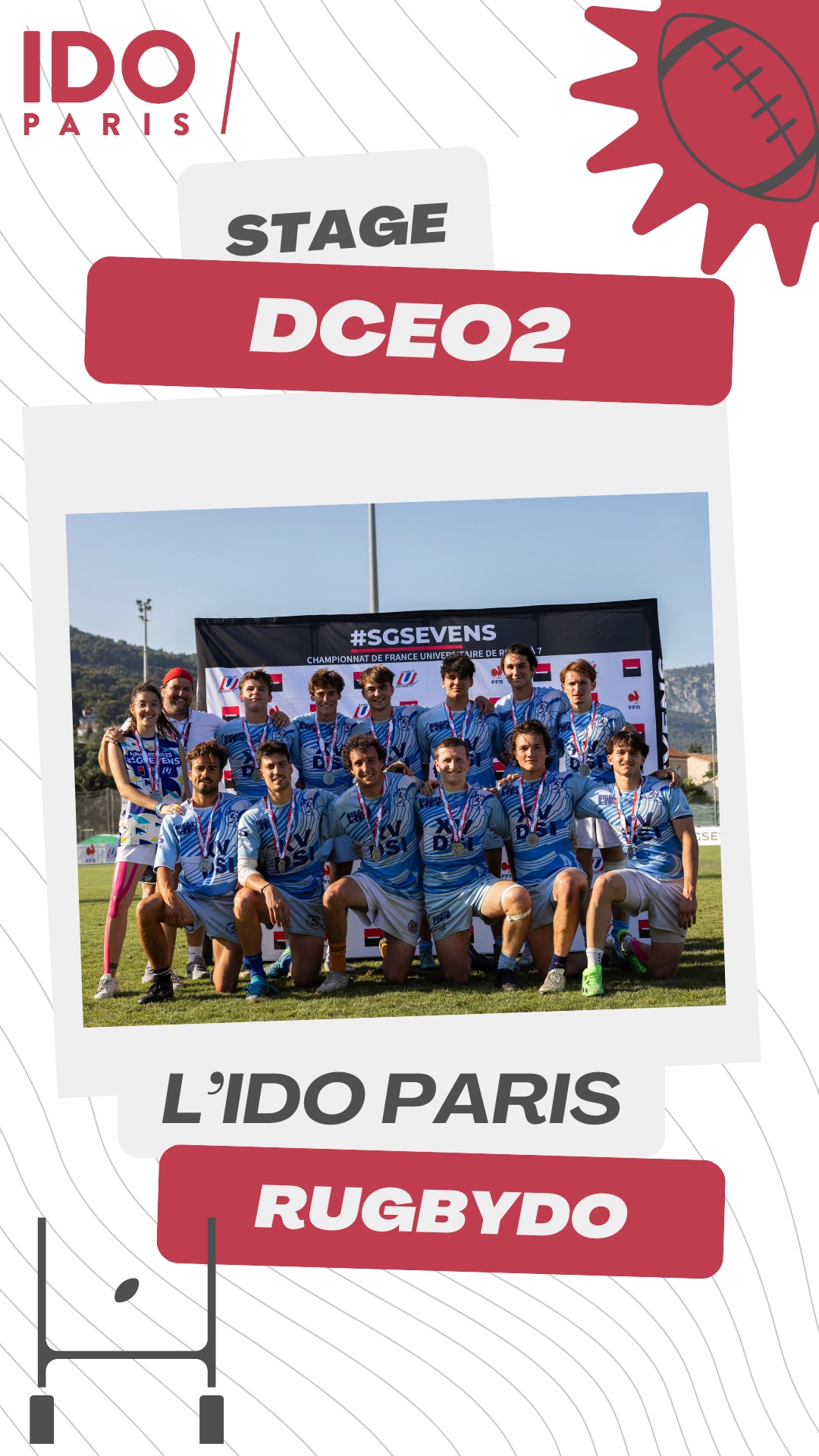 Finale du championnat universitaire de Rugby 2025 avec Rugbydo (Université Paris Dauphine)